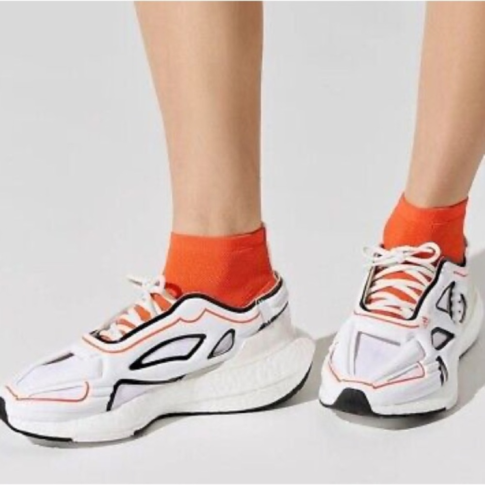 Adidas Stella McCartney White and Orange Sneakers